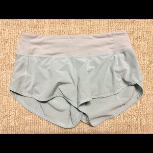 Light blue lululemon speed up short size 4